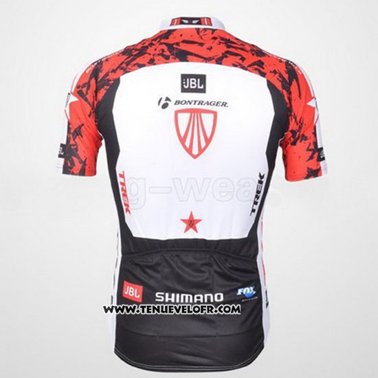 2011 Maillot Ciclismo Trek Rouge et Blanc Manches Courtes et Cuissard
